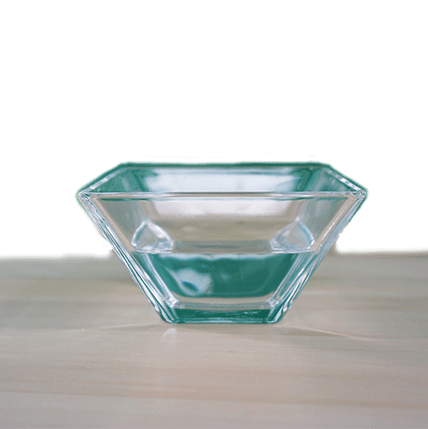 glas schüssel, transparent glas, quadrat schüssel, blau-grüne farbe, küchenzubehör